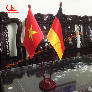 Cờ Để Bàn Đế gỗ Việt Nam - Đức