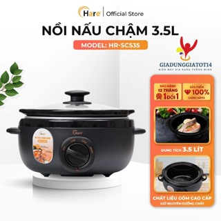 Nồi nấu chậm Hare 3.5L HR-SC535 Nấu Cháo, Hầm, Hấp giữ trọn dưỡng chất, Bảo hành 12 tháng