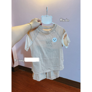 (2-7y) Set bộ cotton nhiều màu tay phối bé trai bé gái
