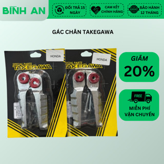 Gác chân nhôm sau nhôm đúc TAKEGAWA gắn mọi dòng xe Yamha Honda (TẶNG KÈM LÔNG ĐỀN + CỐT SALAYA)