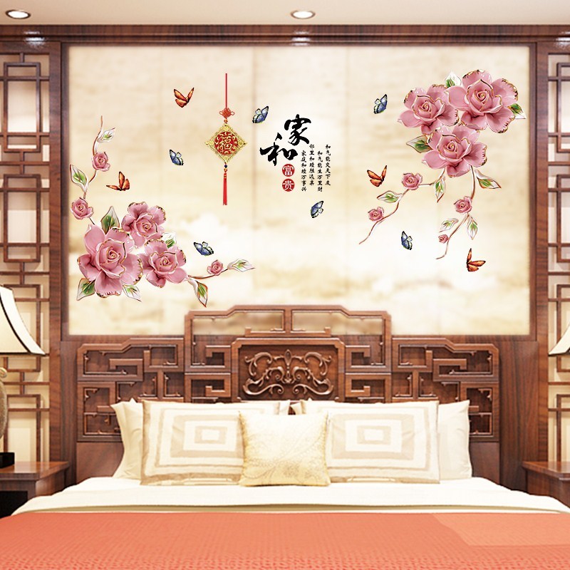 Decal dán tường Hoa hồng 3D HOT