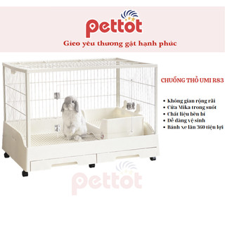  Chuồng thỏ chuột lang bọ ú chó mèo cảnh UMI cửa MIKA cao cấp 83x55x60cm hàng có sẵn - PETTOT 