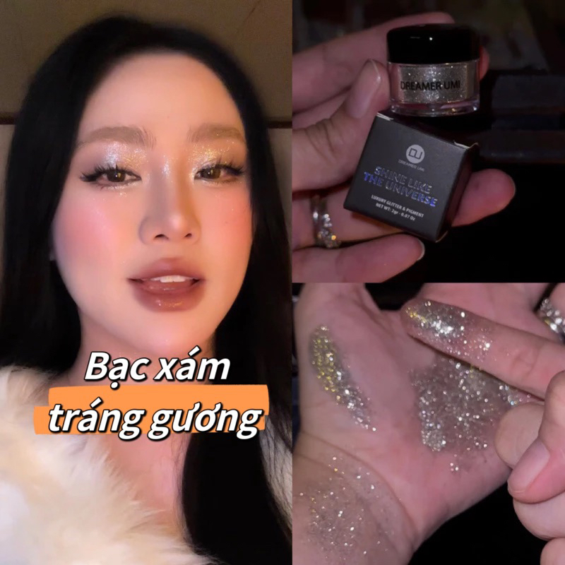  Nhũ 51 kim tuyến bạc tráng gương màu 51 khối lượng 2g dạng nhũ khô lấp lánh NhiVi 