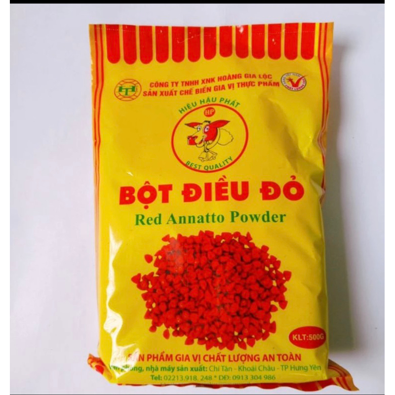 Bột điều đỏ bột màu điều gói 500g