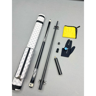 Cơ bida chuyên lỗ Rhino carbon Composite, tặng kèm bịt ren + tay nối dài| Gậy bida