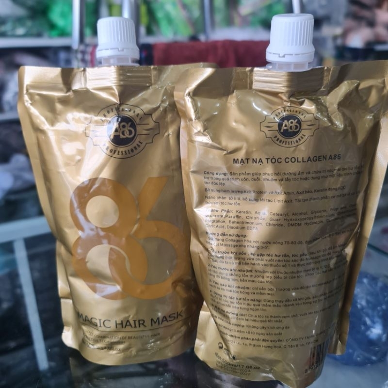 Collagen A86 túi vàng 500ml kem hấp dầu mặt nạ ủ tóc tại nhà cao cấp hương nước hoa💥Freeship💥tận gốc