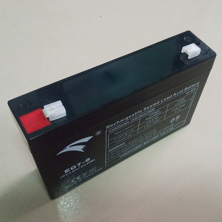 Ăc quy 6V-7Ah EG7-6 dùng cho xe điện em bé, UPS