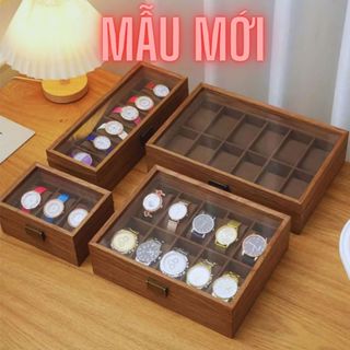 HỘP ĐỰNG ĐỒNG HỒ 12,6,4,3 NGĂN, HỘP ĐỰNG KÍNH MẮT, HỘP TRANG SỨC BẰNG GỖ CAO CẤP mẫu mới 2026