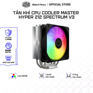 Quạt Tản Nhiệt CPU Cooler Master Hyper 212 Spectrum V3, Tự Động Nhận Diện ARGB,Ống Dẫn Nhiệt Mạ Niken | Bảo Hành 2 Năm