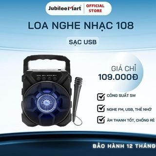 Xả kho loa bluetooth không dây cầm tay mini jm 108 nghe nhạc hay, hỗ trợ cắm usb thẻ nhớ