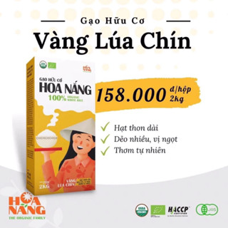 GẠO HỮU CƠ HOA NẮNG 2kg ( gạo ngon số 1 Thế giới )