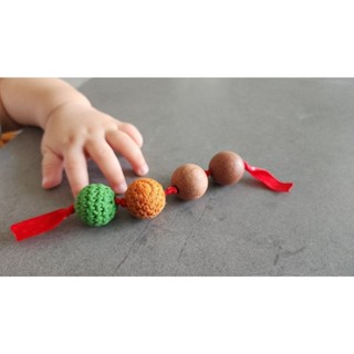  Chuỗi hạt giác quan đồ chơi montessori cho bé 3-6 tháng cầm nắm gặm nướu 
