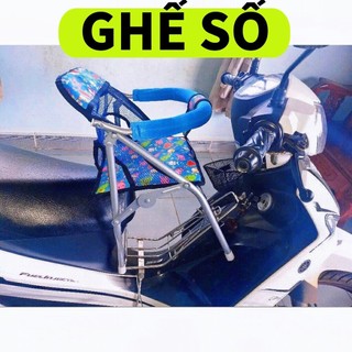 Ghế đi xe máy số xếp gọn cho bé