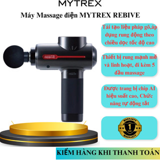Máy Massage Cầm Tay Máy Massage điện MYTREX REBIVE Massage Toàn Thân Đi Kèm 5 Đầu Massage Thay Thế