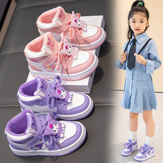  Giày sneaker kuromi thỏ melody cho bé gái chất liệu da Pu êm mềm siêu tôn dáng 