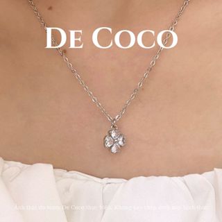  Dây chuyền nữ De Coco Manla cỏ 4 lá đính đá titan không đen gỉ DECOCO ACCESSORIES 