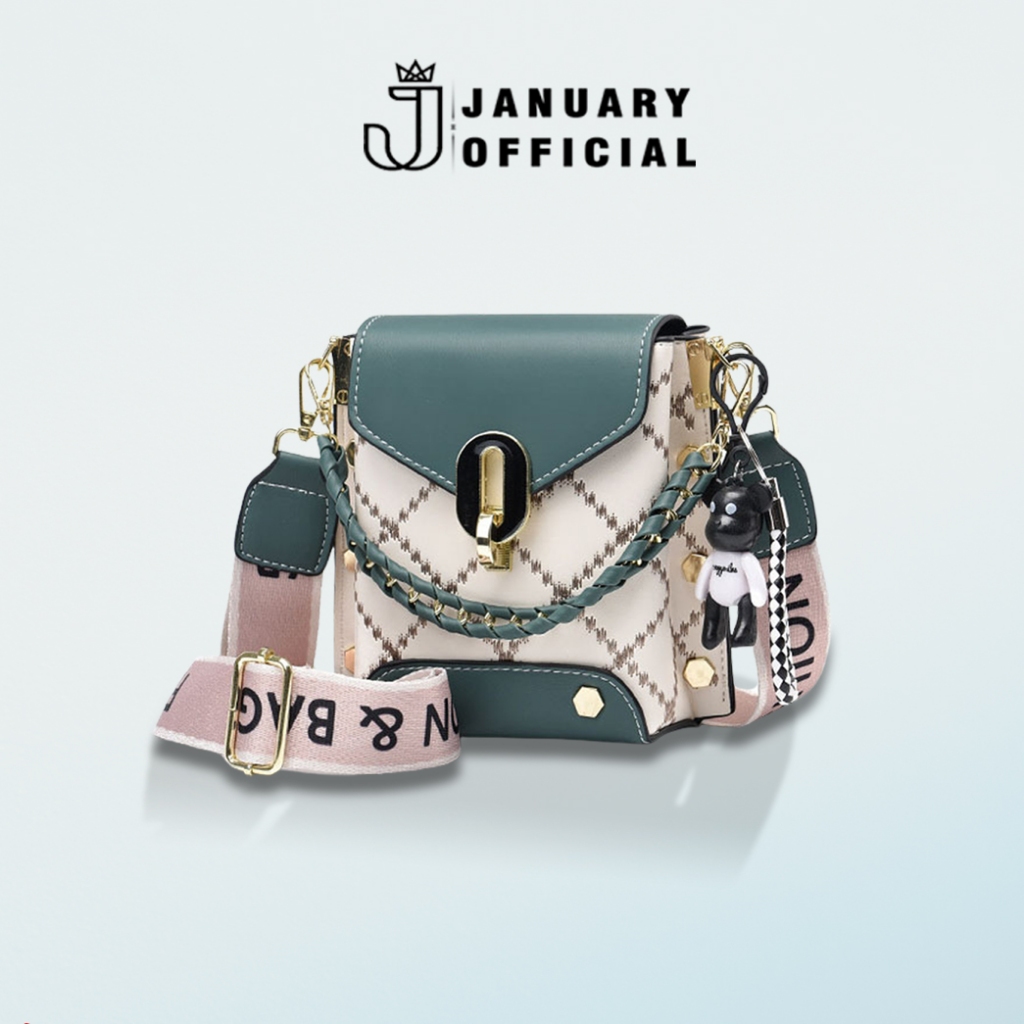 Túi xách nữ đeo chéo cao cấp, đơn giản thanh lịch công sở nhiều ngăn - January GC16