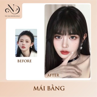 Mái Giả Mái Dày Bằng Tóc Thật 100% Dệt Tay - Nguyen Dolly Official - Tóc giả tóc thật mái ngố