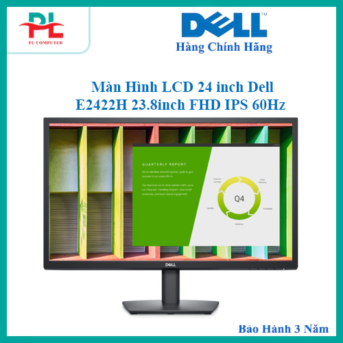 Màn Hình LCD 24 inch Dell E2422H 23.8inch FHD IPS 60Hz - Hàng Chính Hãng ( Bảo Hành 36 Tháng)