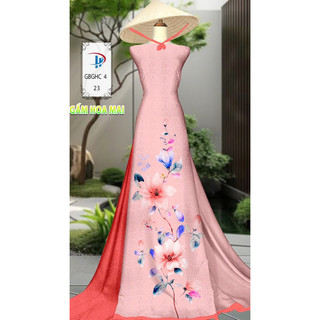 Vải áo dài gấm in hoa văn