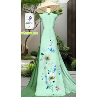 Vải áo dài gấm in hoa văn