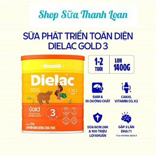 [HSD T12-2026] [Mẫu Mới] Sữa Bột Vinamilk Dielac Alpha Gold IQ 3 - Hộp thiếc 1.4kg.