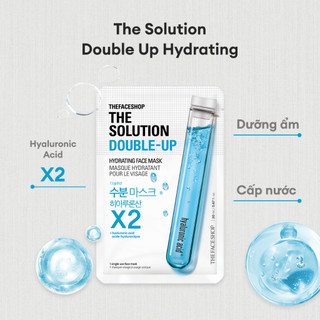 Combo 5 Mặt Nạ The Solution Double Up Dưỡng Ẩm Cải Thiện Mọi Vấn Đề Da 20mlx5