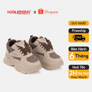 [Hoả tốc HN] Giày Sneaker Nữ Độn Đế Cao 8p, Giày Nâng Chiều Cao Da Nữ Đi Nhẹ, Êm Chân - Kaleea T127