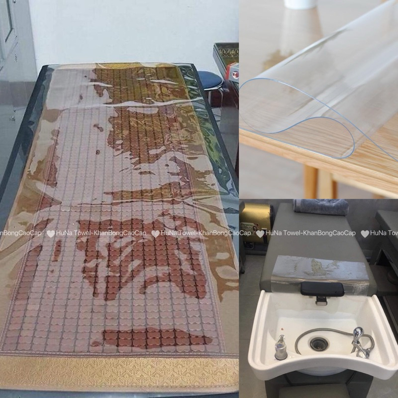 Tâm nhựa dẻo trải giường spa, phun xăm 80x180cm, lót bồn gội đầu bảo vệ giường gội chắn nước, dễ thay giặt