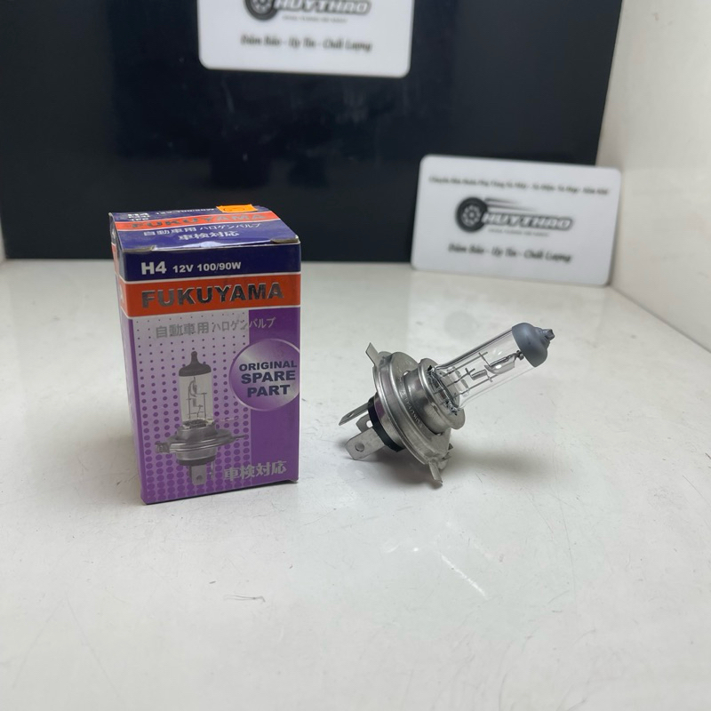 Bóng Đèn Ô Tô Halogen Chân H4 / P43T Công Suất 12V 100/90W FUKUYAMA Chính Hãng