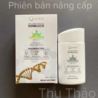 [CHÍNH HÃNG] Kem chống nắng nâng tone kiềm dầu da 50ml QASKIN