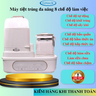 Máy Tiệt Trùng Đa Năng Gluck GX26, Máy Tiệt Trùng Mini 8 Chế Độ Tiện Lợi Tiết Kiệm Cho Mẹ Bé