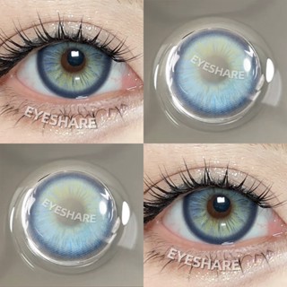 NICOSIA kính áp tròng lens xanh màu gradient lens Mắt sáng độ giãn 14.2mm tặng kèm khay 1 cặp