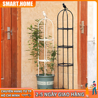 【HCM Khung đỡ, giá đỡ hoa hồng leo, cây hoa leo, trang trí màu đen cao 1,45m, ĐK 28cm, chiết liệu thép ống 10mm