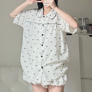 Bộ đồ ngủ nữ, đồ mặc nhà Jemcloset ,chất vải Đũi gạo Hàn mịn thoáng mát, form dáng rộng thoải mái KORI - 8184