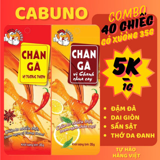  COMBO siêu hời 40 chiếc chân gà có xương CABUNO 35g mix 2 vị 