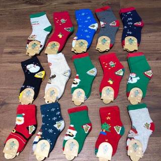 Combo 5 đôi tất noel cổ cao cho bé