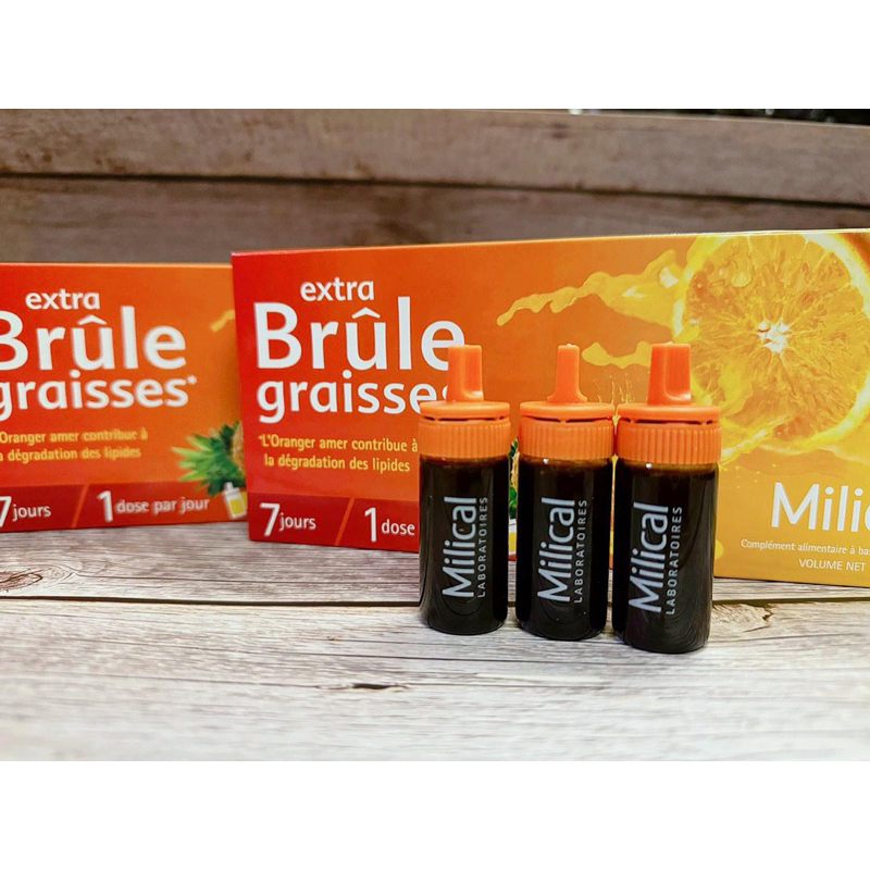 [Pháp] Detox Milical Extra Brule Graisses 7 ống giúp thanh lọc cơ thể (đốt mỡ, giảm cân) vị cam dứa siêu ngon