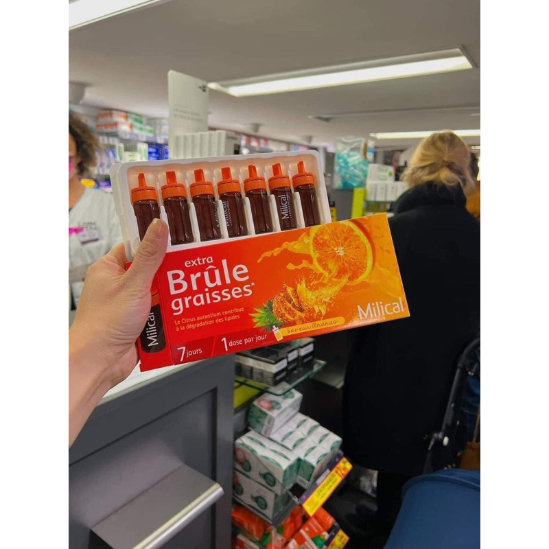[Pháp] Detox Milical Extra Brule Graisses 7 ống giúp thanh lọc cơ thể (đốt mỡ, giảm cân) vị cam dứa siêu ngon