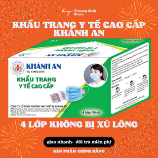 khẩu trang y tế cao cấp Khánh An 4 lớp kháng khuẩn hộp 50 cái