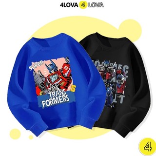Áo Trẻ Em Thu Đông In Hình Optimus Prime Cho Bé Trai Quần Áo Trẻ Em 4LOVA Chất Cotton Dài Tay