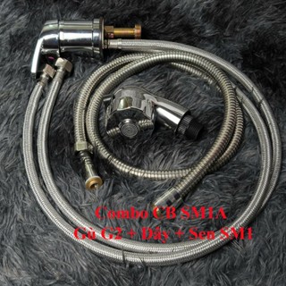 Combo Vòi sen tăng áp suất, tích hợp đầu massage cơ thể bằng silicon - CBSM1A