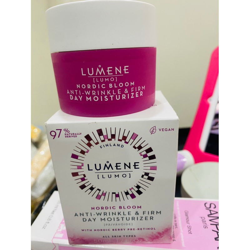 Lumene [Kem dưỡng ẩm chống nhăn + săn chắc da mặt Lumo Nordic Bloom rạng rỡ và mịn màng