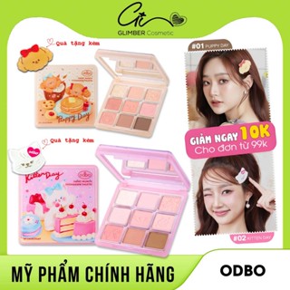 Bảng Mắt ODBO 9 Ô- Tặng Kèm Kẹp Tóc Cute- OD2024 Sweet Munch Eyeshadow Palette Puppy Day_Kitten Day