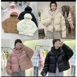 Áo khoác, áo phao nữ, áo phao béo , áo phao có mũ siêu nhẹ ấm áp ,4 màu siêu xinh cổ cao ,free size 40-65kg