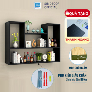 [Mua 1 tặng 1] Giá Sách Treo Tường Chữ U Sáng Tạo, Kệ Sách Gỗ 90cm, Rộng 15cm SIB Decor KT182