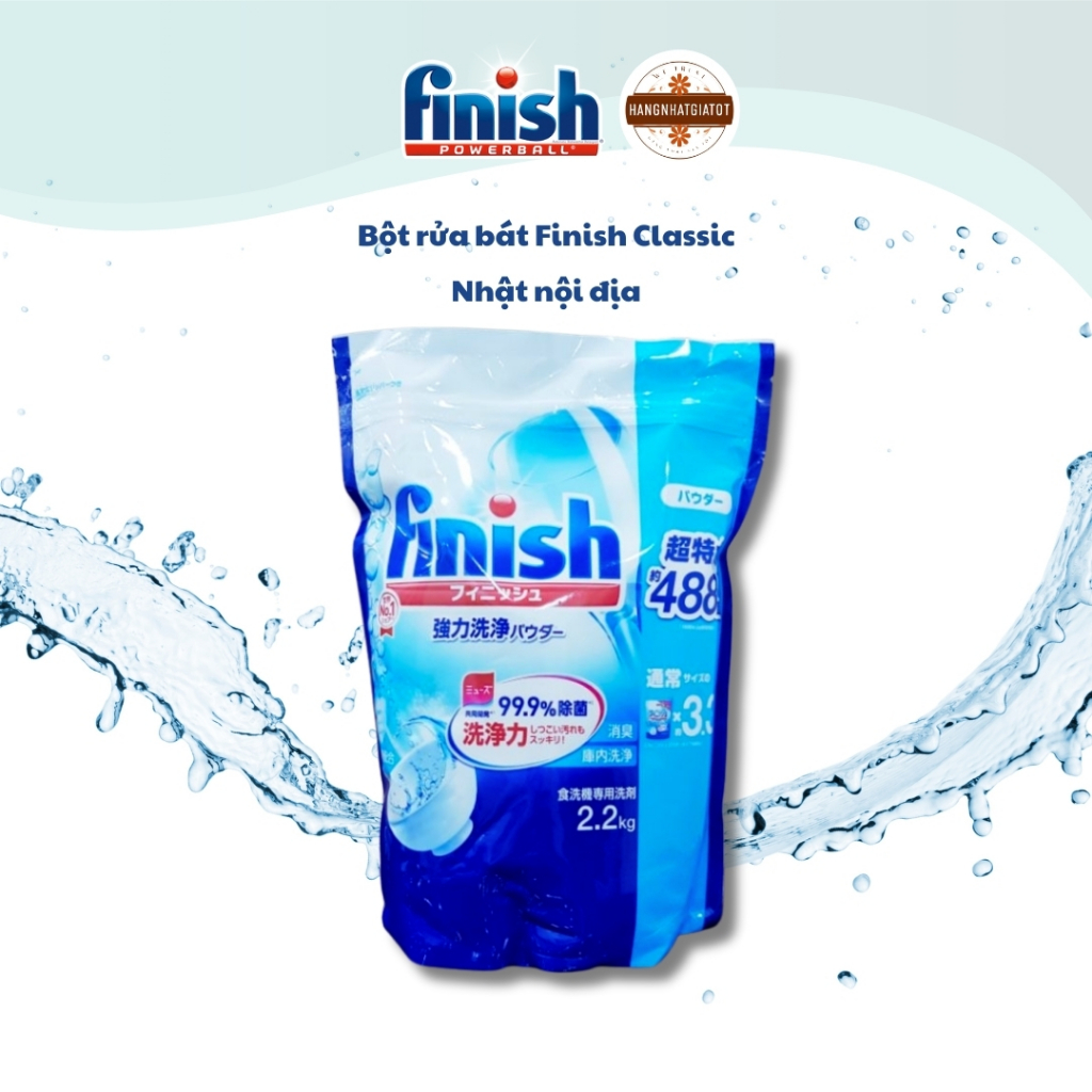 BỘT RỬA BÁT FINISH 2.2kg Nhật Bản - Bột 1kg  Đức - Làm sạch - Tiết kiệm