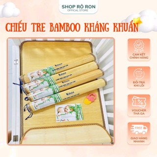 Chiếu tre BAMBOO 60*120cm - Chiếu tre nan tăm cho bé - Shop Rô Ron