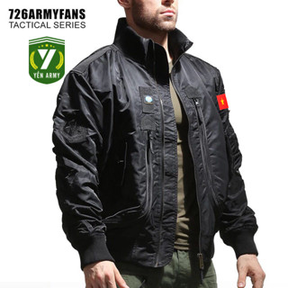 Áo Khoác Pilot Nam Vải Dù 2 Lớp Cao Cấp Màu Đen / Xanh Rêu - Mã PL1981