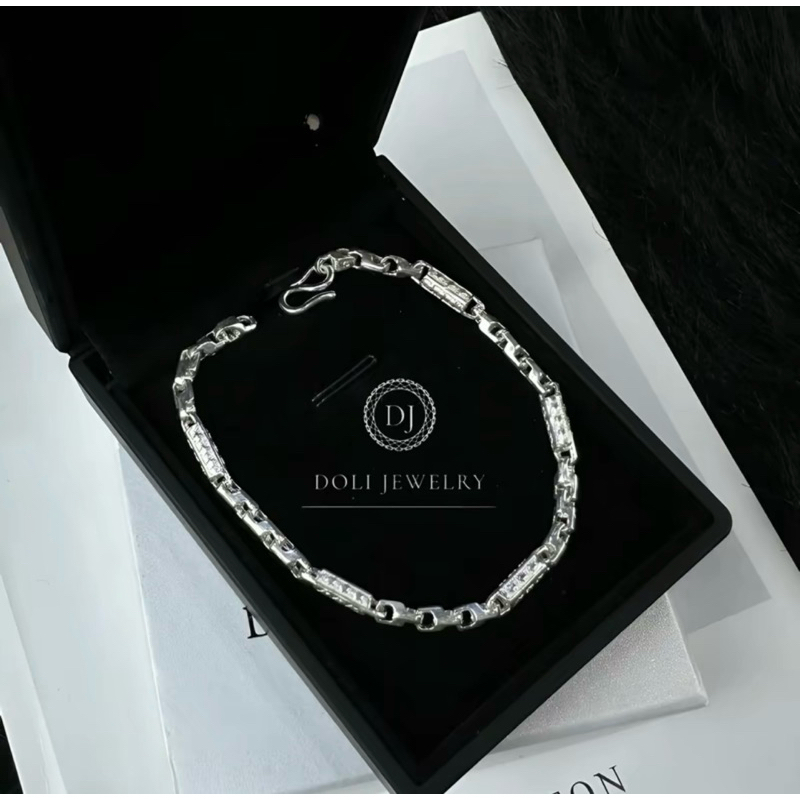 (Tặng hộp + túi) Lắc tay, vòng tay nam bạc chính hãng  - DOLI JEWELRY quà tặng bạn trai